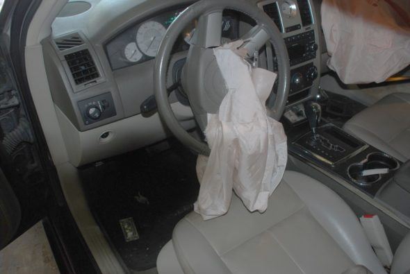 Image of a deployed airbag